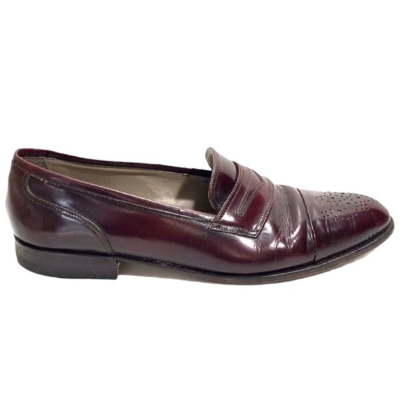 Mens Bally Morris Cap Toe Cordovan Slip on Loafers - Picture 3 of 9